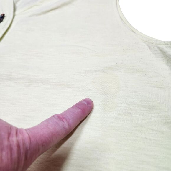 Soft‎ Surroundings Danielle Button Tank Tunic Cotton Slub Yellow Green Flowy 1X - Picture 11 of 13